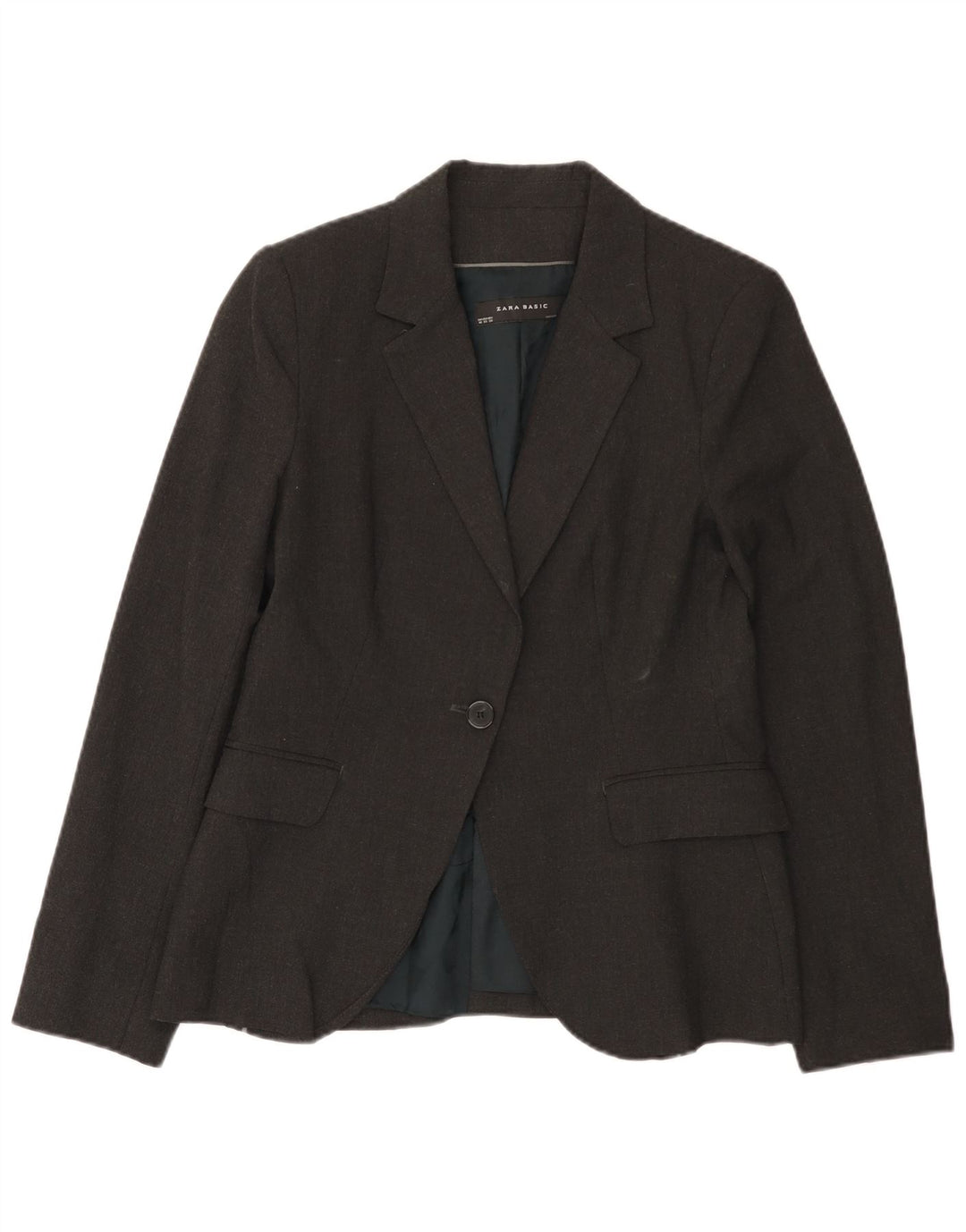 Giacca blazer a 1 bottone da donna Zara EU 40 Grigio medio