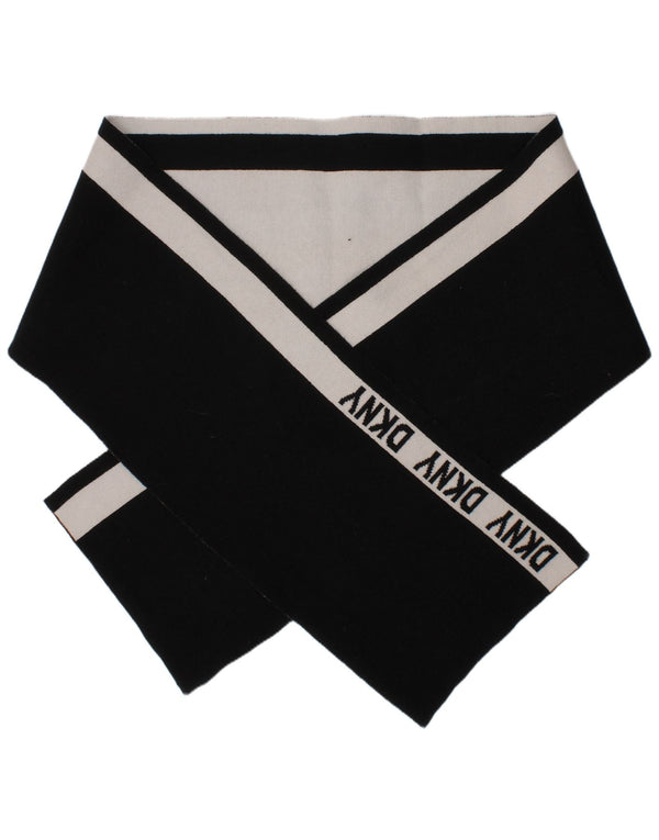 Sciarpa rettangolare da uomo Dkny Taglia unica Logo acrilico a strisce nere