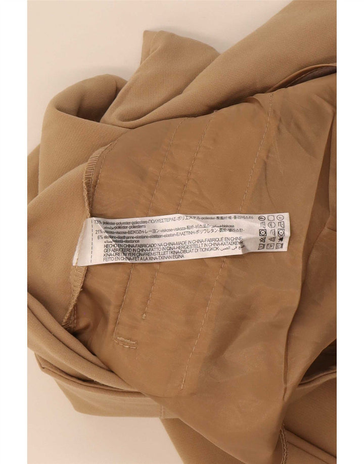 Pantaloni corti affusolati da donna Zara medi W28 L25 poliestere beige