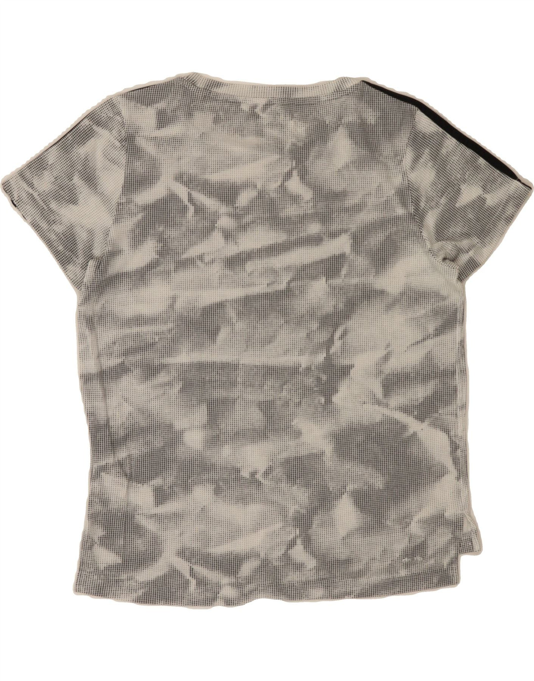 ADIDAS Womens T-Shirt Top UK 6 XS Grey Tie Dye Polyester Vintage Adidas and Second-Hand Adidas from Messina Hembry 