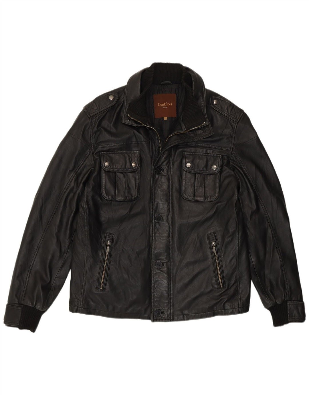 Giacca Pelle Uomo Conbipel IT 52 XL Pelle Nera