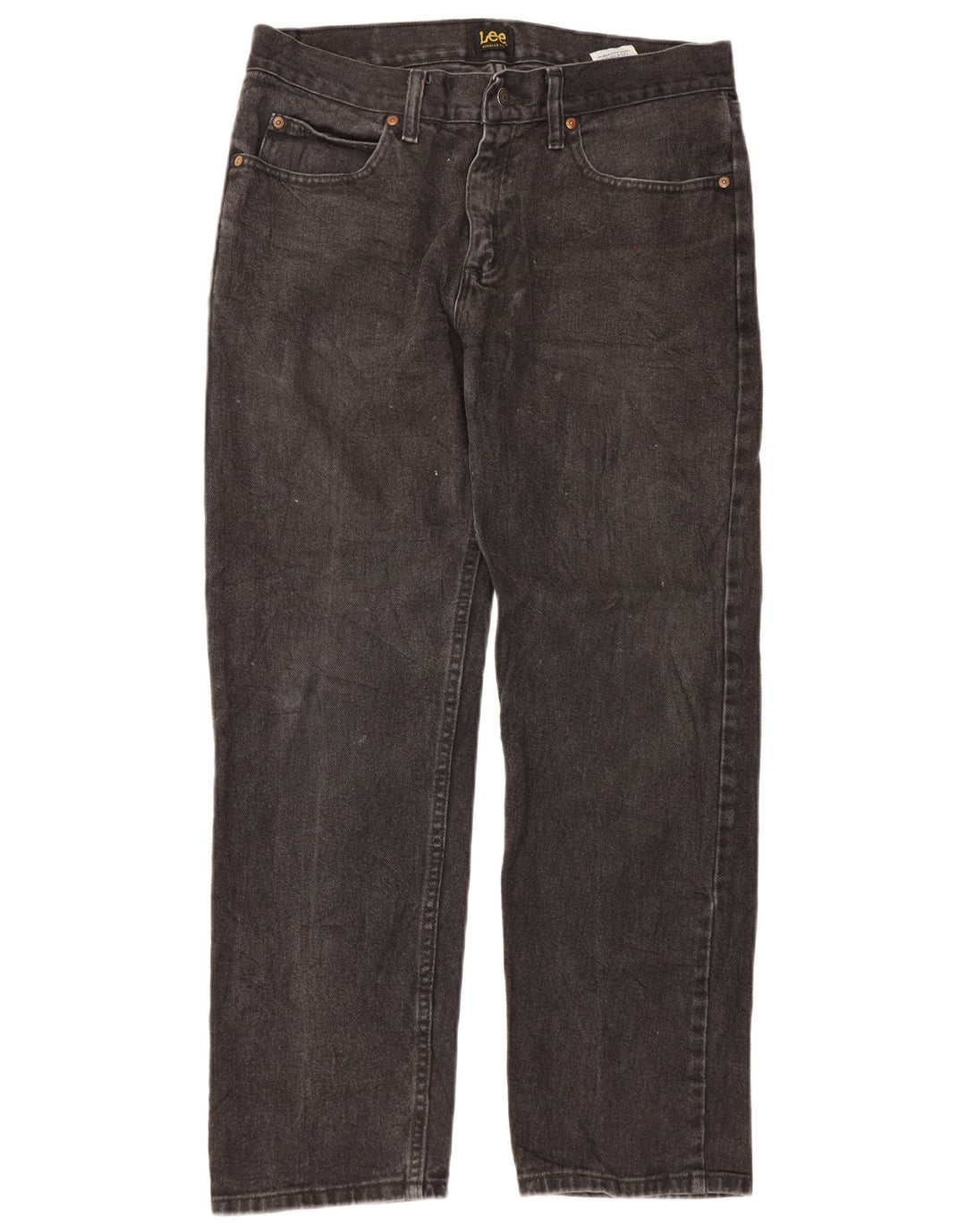 Jeans dritti Lee da uomo vestibilità regolare W33 L30 cotone nero