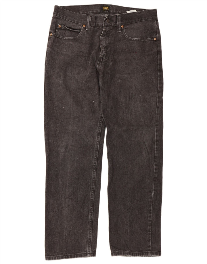 Jeans dritti Lee da uomo vestibilità regolare W33 L30 cotone nero