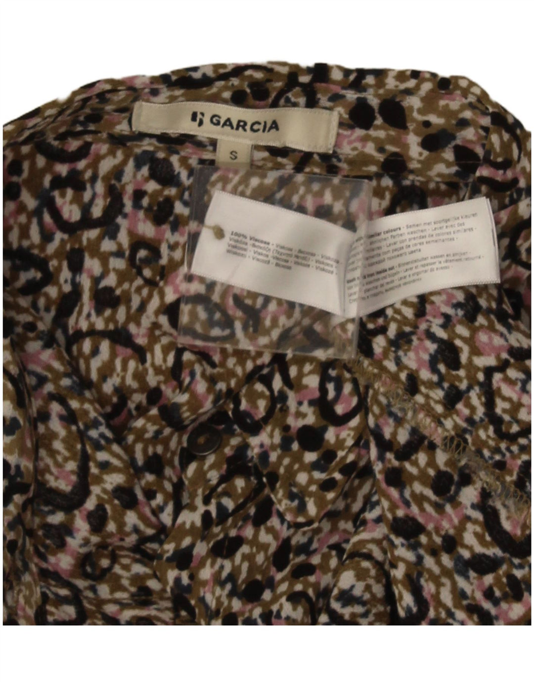 Camicia Garcia da donna con motivo astratto UK 10 piccola viscosa multicolore