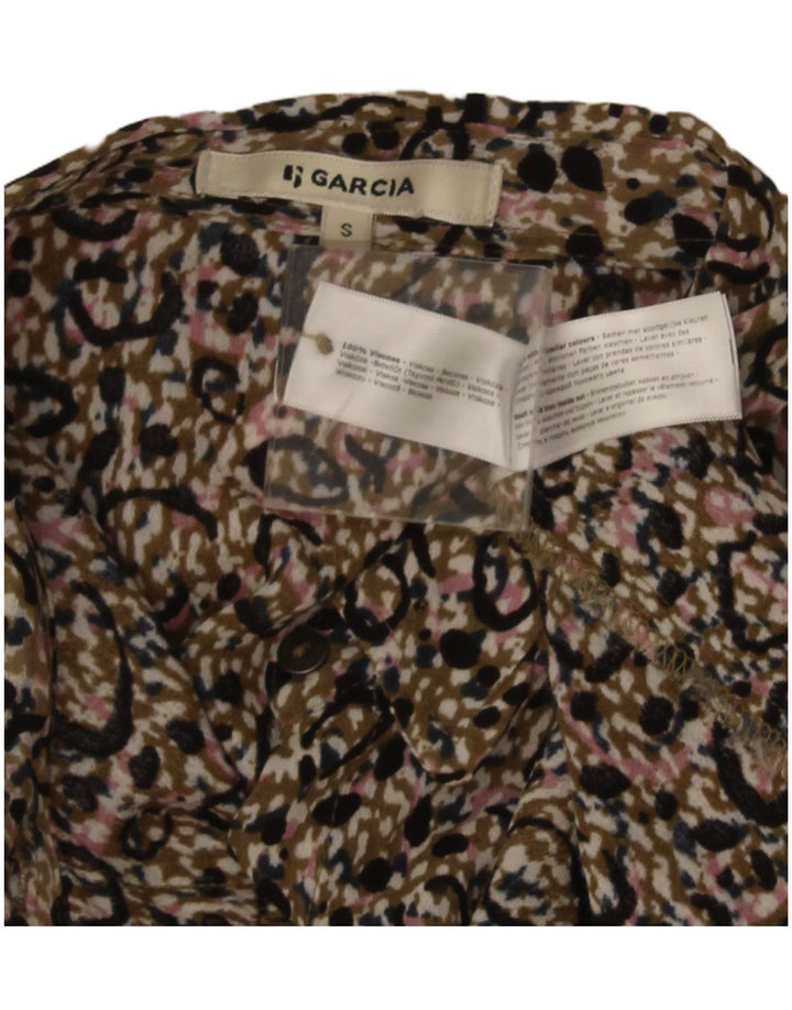 Camicia Garcia da donna con motivo astratto UK 10 piccola viscosa multicolore