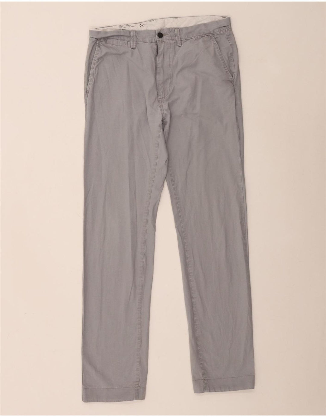 Pantaloni chino dritti da uomo Marks & Spencer W32 L33 cotone grigio
