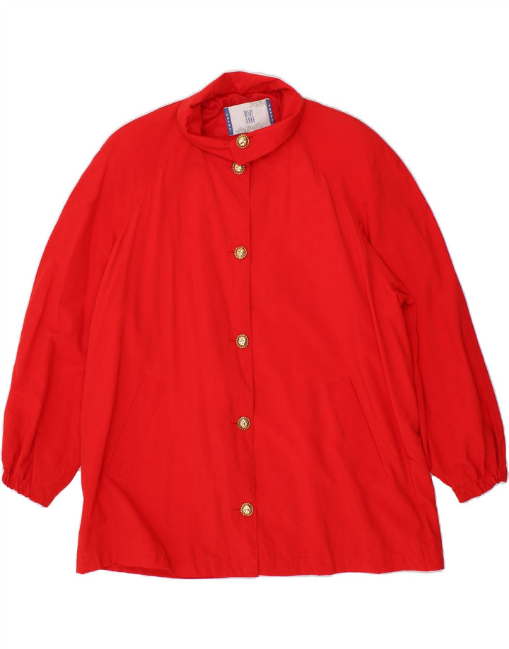 VINTAGE Womens Oversized Overcoat UK 14 Medium Red Vintage Vintage and Second-Hand Vintage from Messina Hembry 
