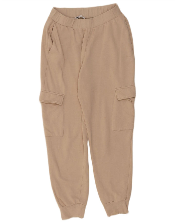 Pantaloni della tuta cargo Zara da donna, pantaloni da jogging grandi beige