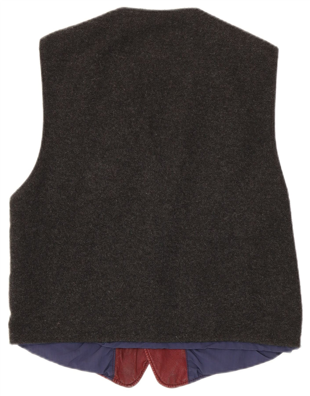 Gilet vintage da uomo color block marrone medio