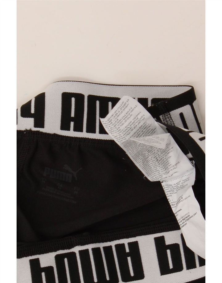 PUMA Womens Graphic Sport Shorts UK 12 Medium Black Polyester Vintage Puma and Second-Hand Puma from Messina Hembry 