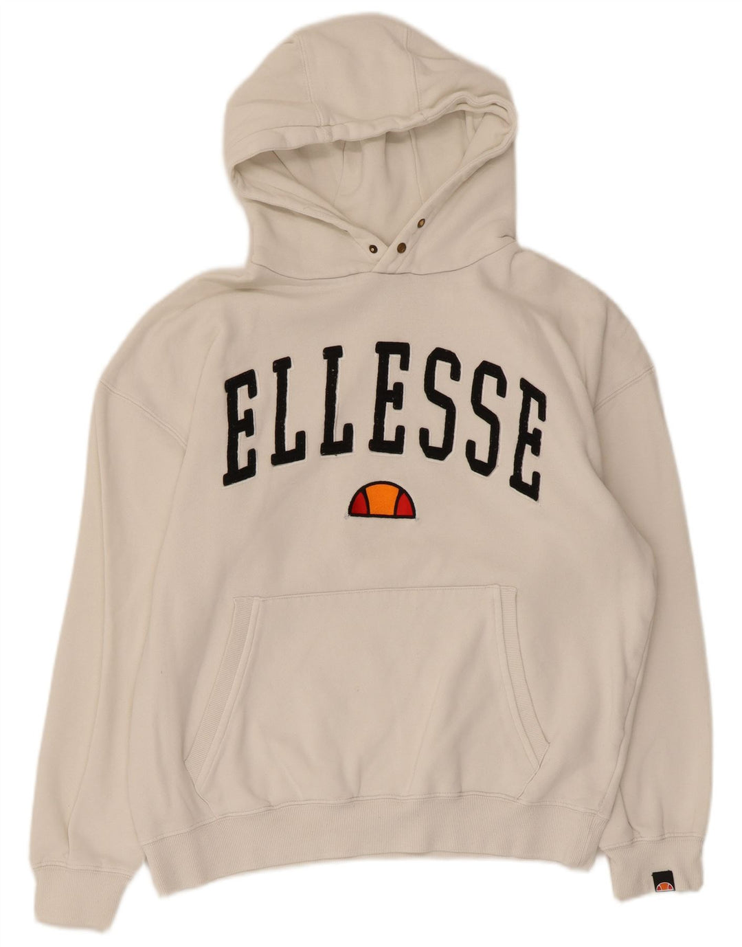 Maglione con cappuccio grafico da uomo Ellesse Duke in cotone bianco medio