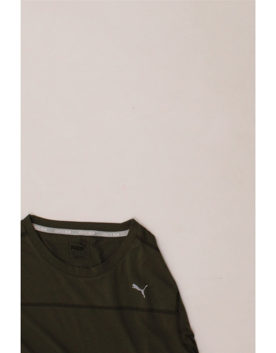 PUMA Womens T-Shirt Top UK 14 Medium  Khaki Vintage Puma and Second-Hand Puma from Messina Hembry 