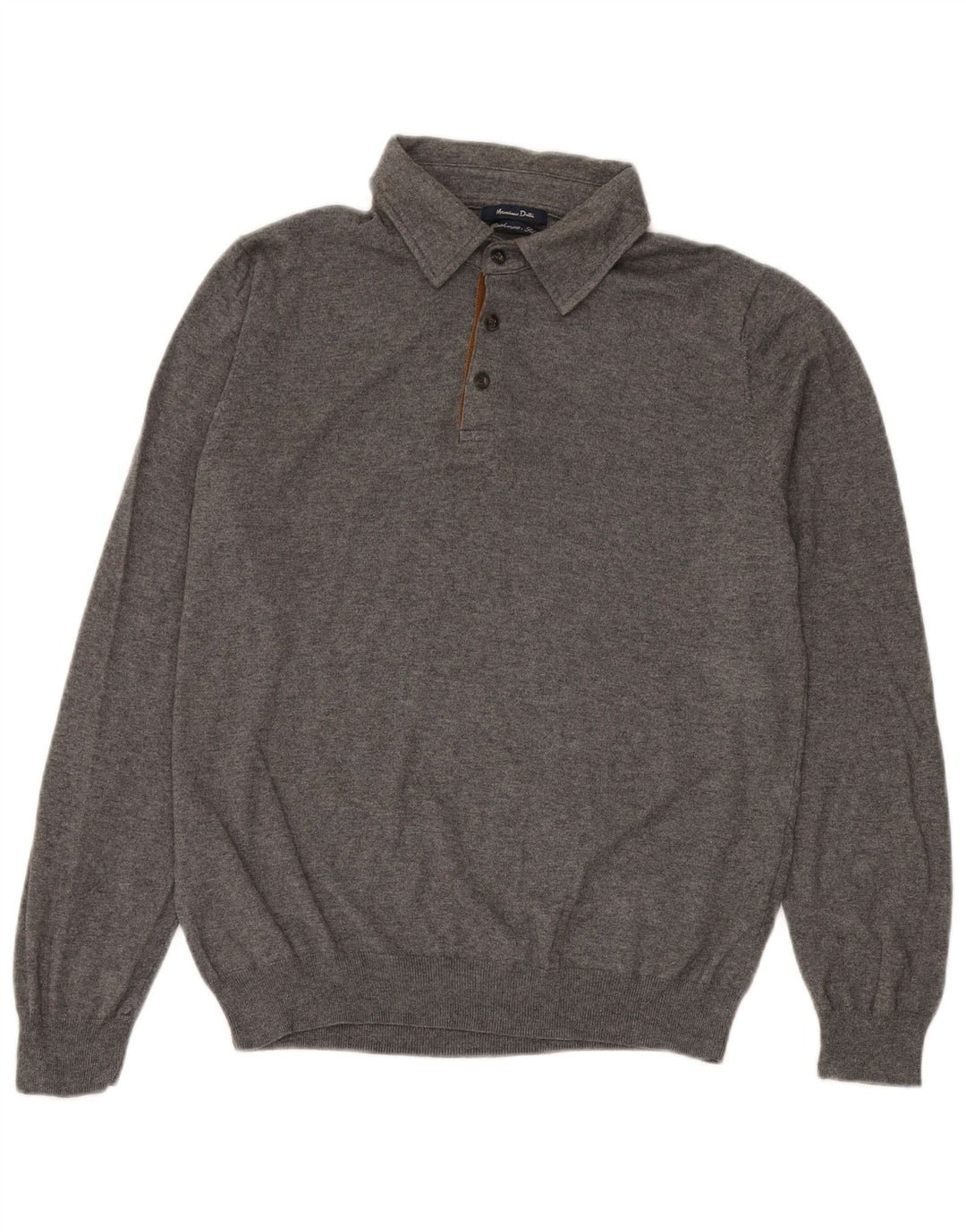 MASSIMO DUTTI Maglione da uomo con collo alto grande cotone grigio