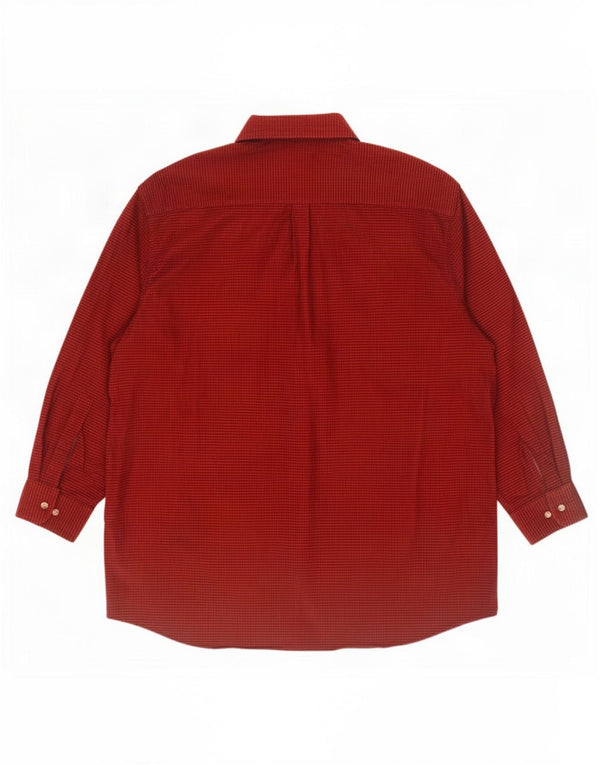 Camicia da uomo Walbusch 2XL in cotone a quadretti rossi