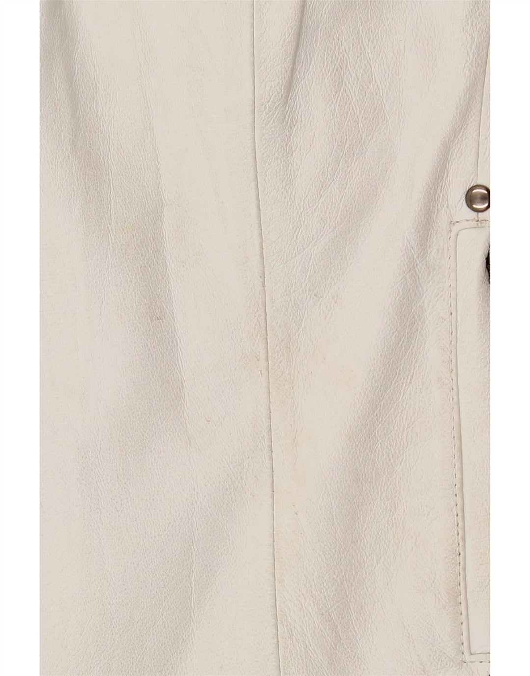 Giacca in pelle da donna vintage EU 42 grande in pelle bianca