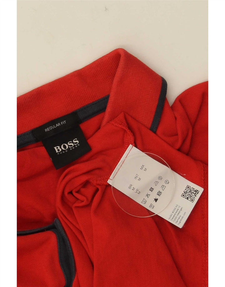 Polo Hugo Boss da uomo vestibilità regolare in cotone rosso medio