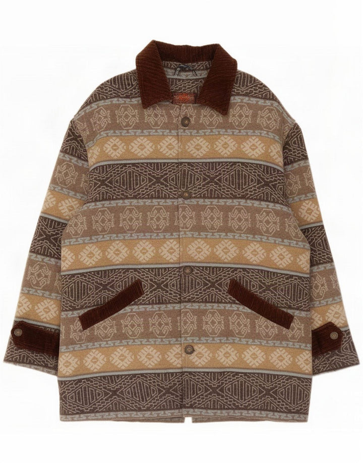 Soprabito da uomo Santostefano UK 42 XL Poliestere geometrico beige