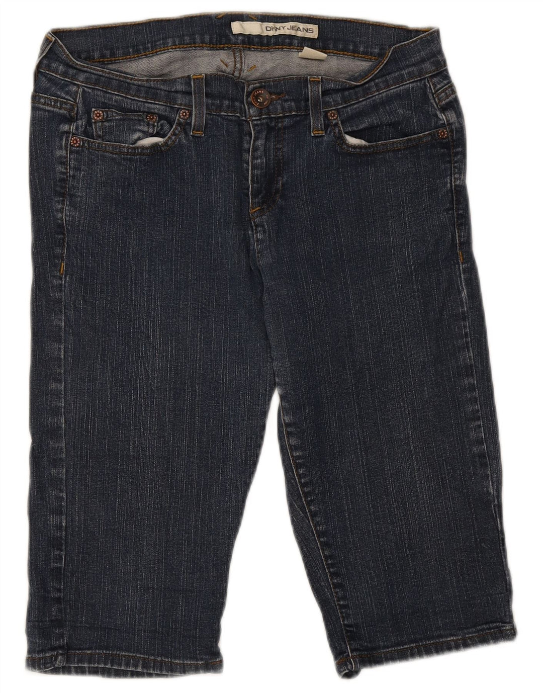 DKNY Womens Denim Shorts US 12 Large W32 Navy Blue Cotton