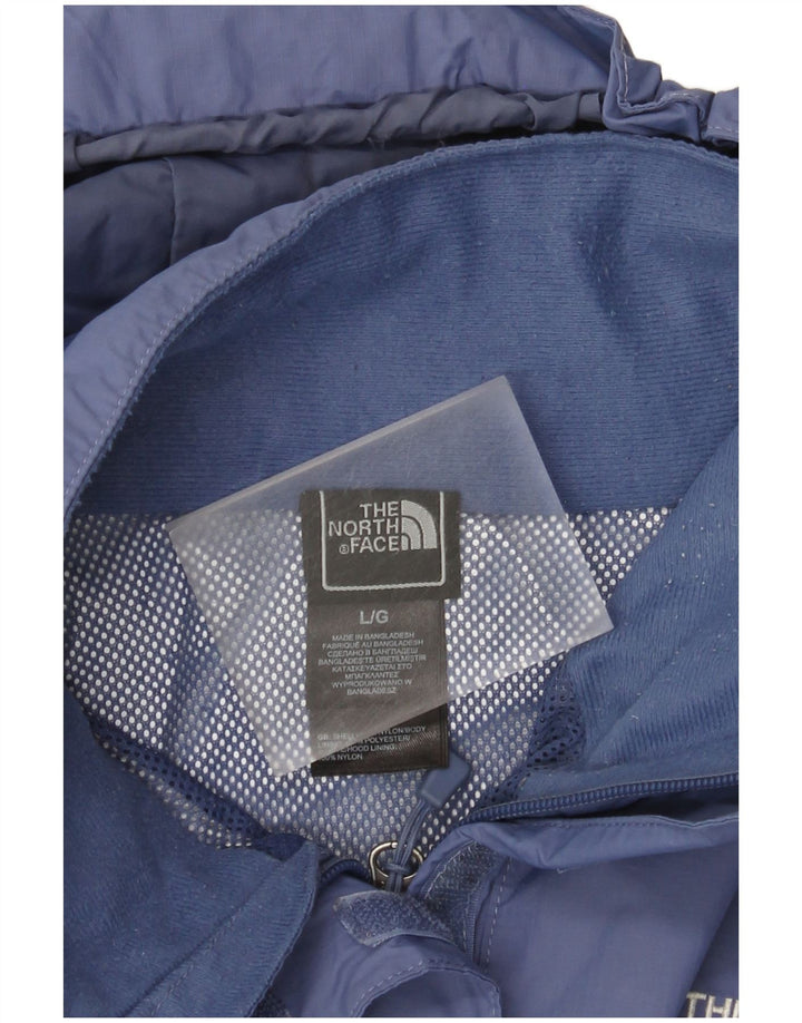 Giacca antipioggia con cappuccio da donna The North Face UK 16 Large Blu Nylon