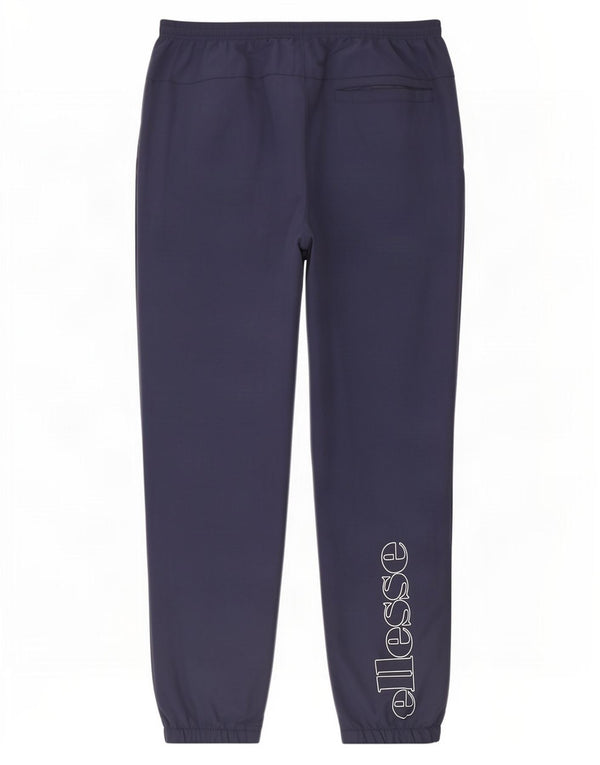 Pantaloni da tuta con grafica da uomo Ellesse, pantaloni da jogging, grandi, in nylon blu navy