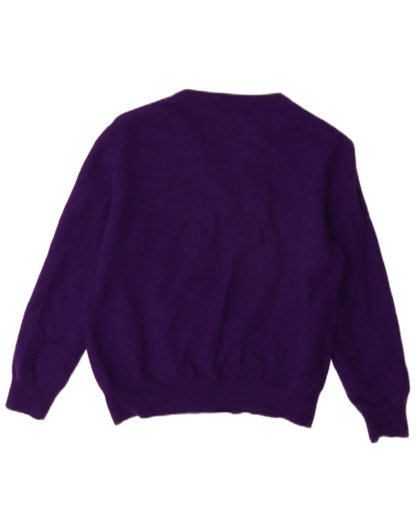 Polo Ralph Lauren Maglione da donna con scollo a V UK 20 2XL Lana merino viola