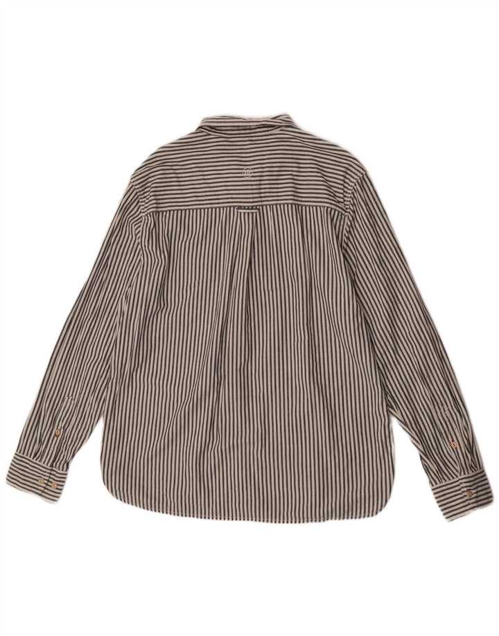 Camicia da uomo Fat Face XL in cotone gessato bianco