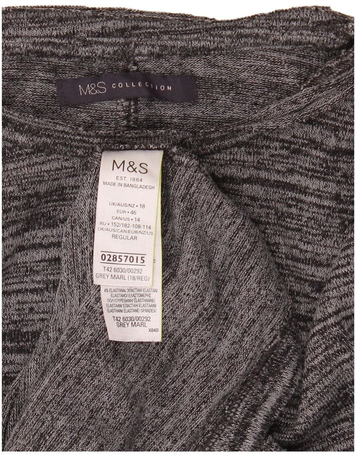 Abito maglione da donna Marks & Spencer UK 18 XL Poliestere screziato grigio