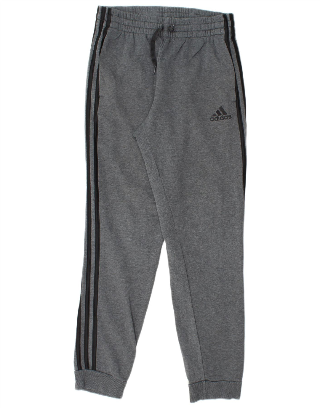ADIDAS Mens Tracksuit Trousers Joggers Small  Grey Cotton