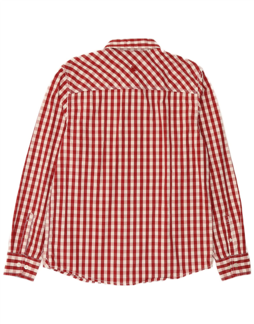 FAT FACE Camicia da uomo in cotone a quadretti rosso medio