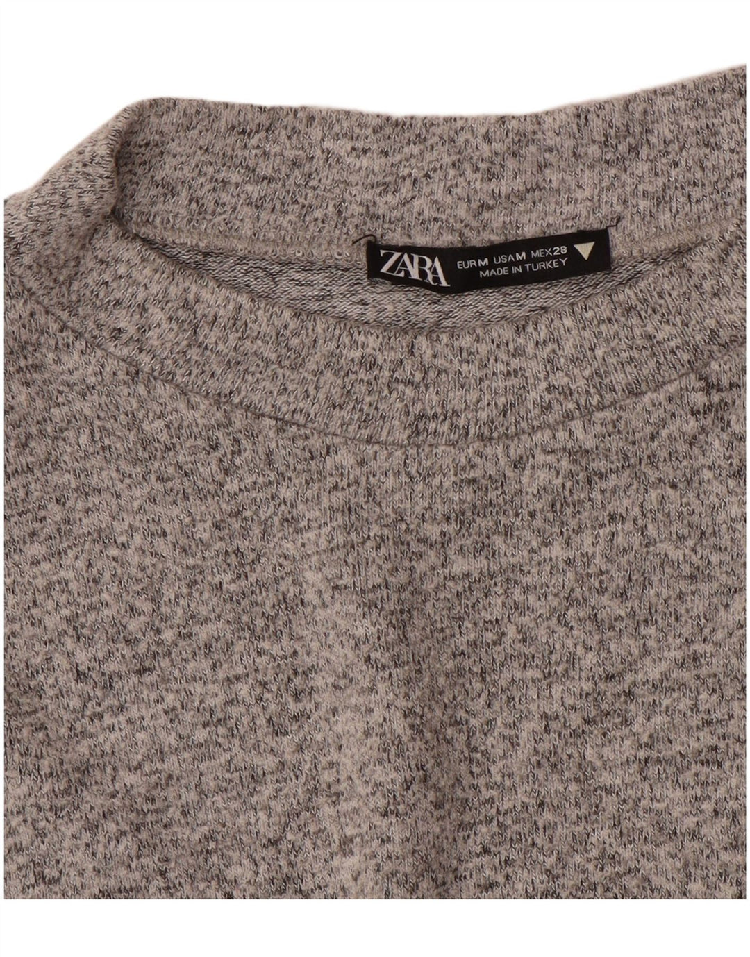Maglione maglione girocollo da donna Zara UK 12 Grigio medio