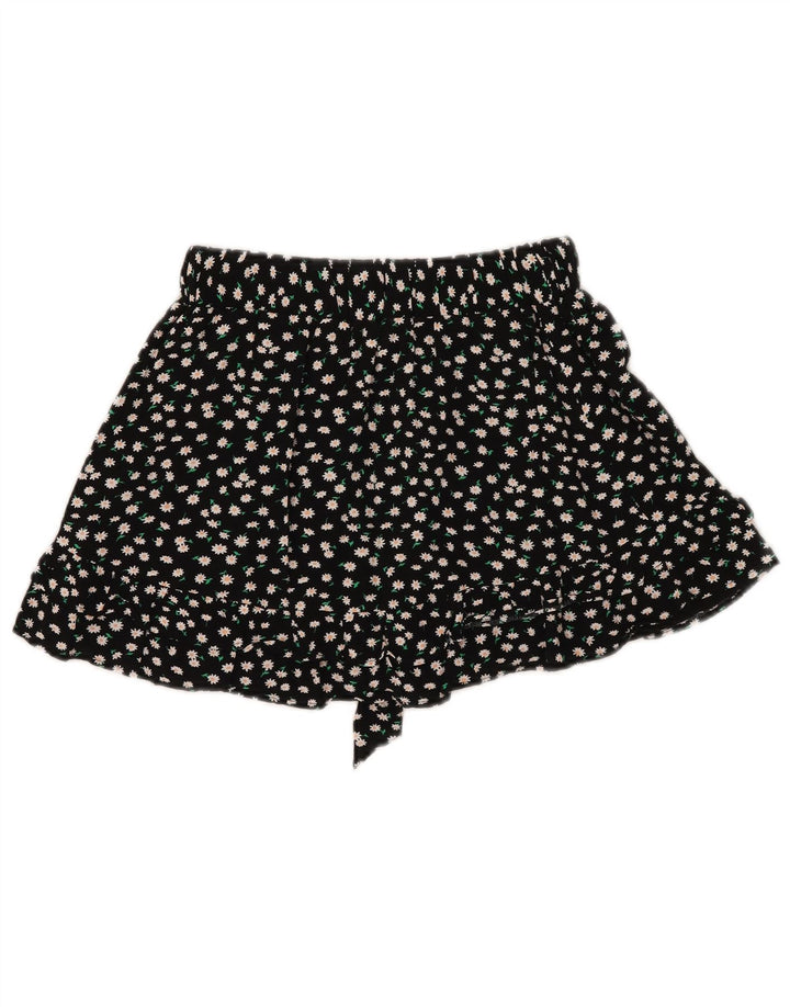 Gonna corta da donna Zara UK 10 piccola nera floreale