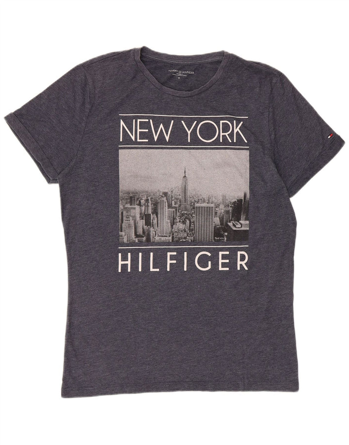 T-shirt grafica da uomo Tommy Hilfiger Top grigio medio