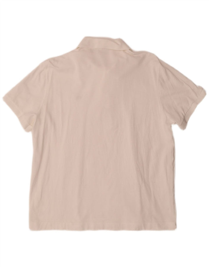 Polo da uomo Lacoste taglia 6 XL in cotone bianco