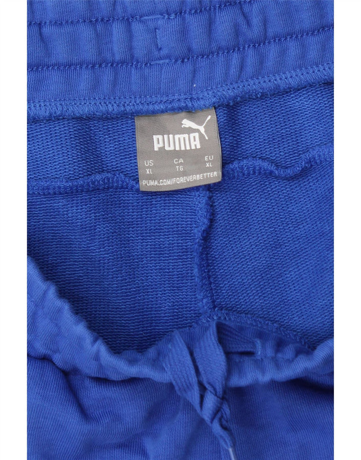 Pantaloncini sportivi grafici da uomo Puma XL in cotone blu