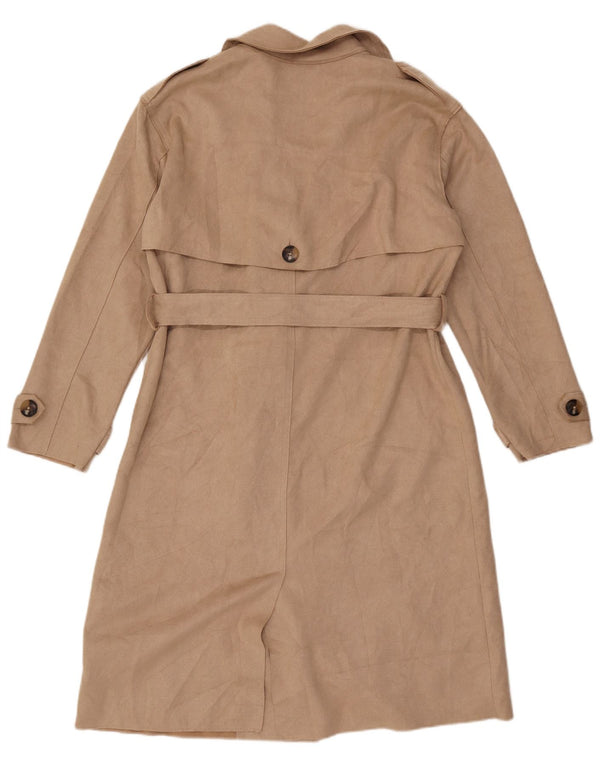 Trench da donna Zara UK 14 Poliestere beige medio