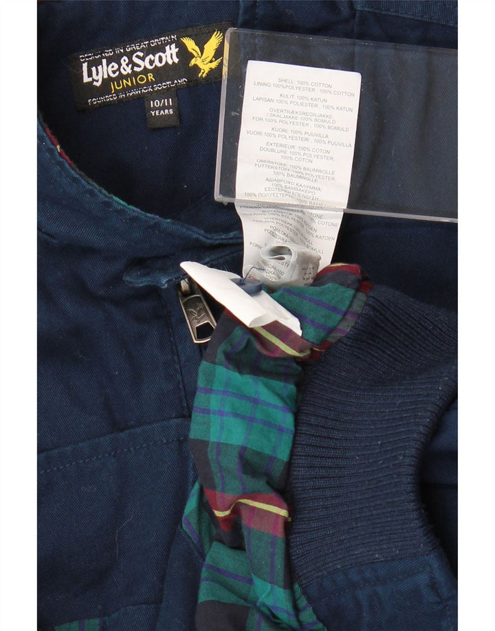 Giubbotto bomber da bambino Lyle & Scott 10-11 anni in cotone blu navy
