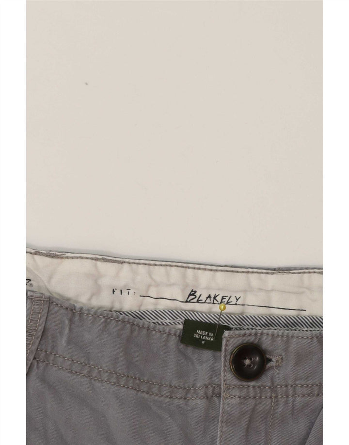 Pantaloncini chino da donna Eddie Bauer US 8 medi W30 cotone grigio
