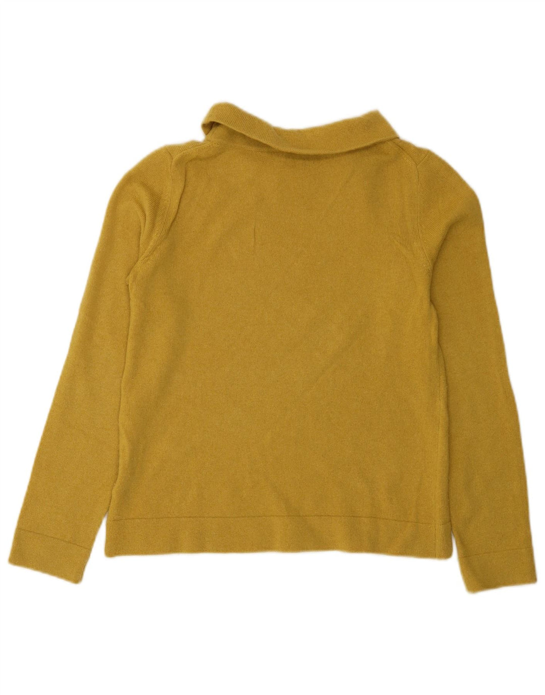 Maglione maglione a collo alto da donna Hobbs UK 10 piccolo lana gialla
