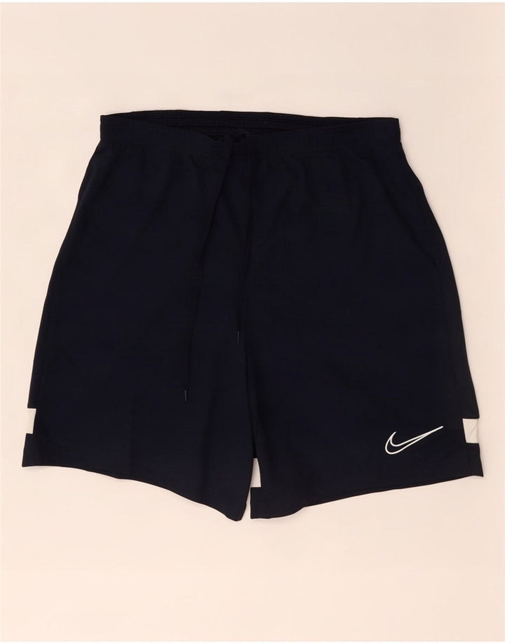Pantaloncini sportivi Nike da uomo Dri Fit, poliestere color block medio blu navy
