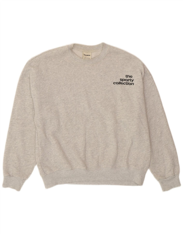 Felpa con grafica da donna Pull & Bear Felpa UK 10 Small Grey Flecked