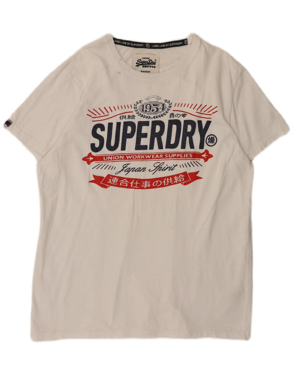 T-shirt grafica da uomo Superdry Top 2XL cotone bianco