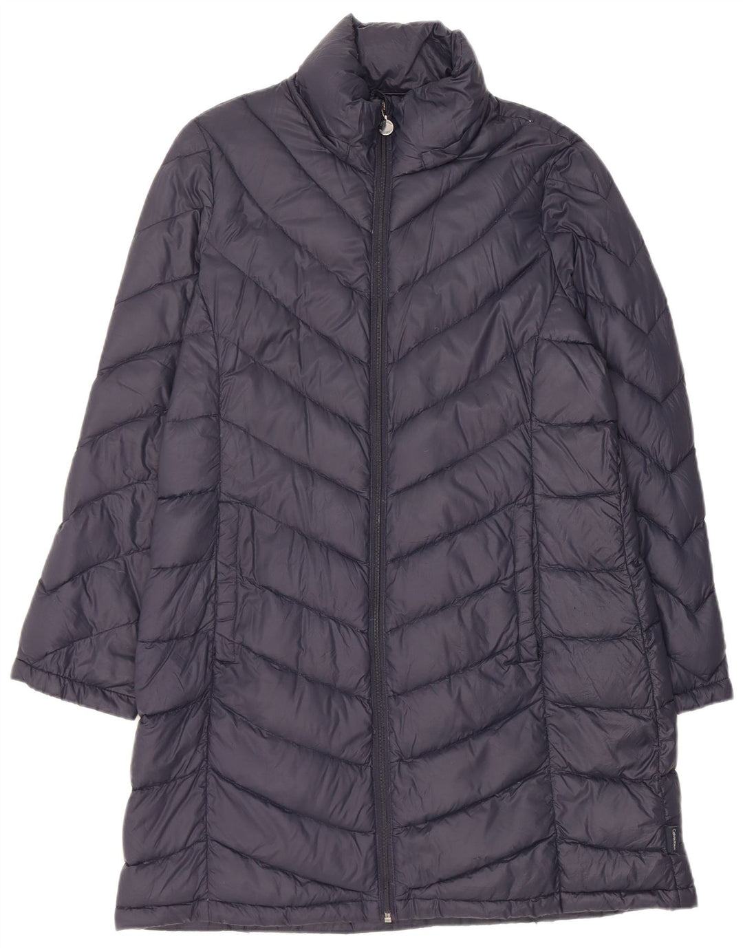 Cappotto imbottito da donna Calvin Klein UK 16 grande nylon blu navy