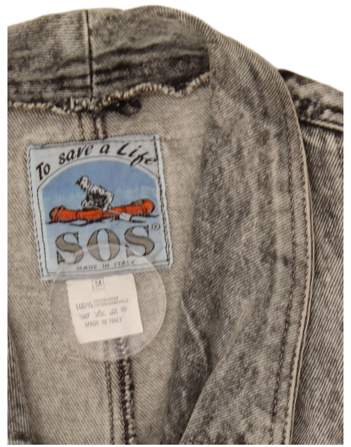 Giacca di jeans da uomo Sos UK 38 Cotone grigio medio
