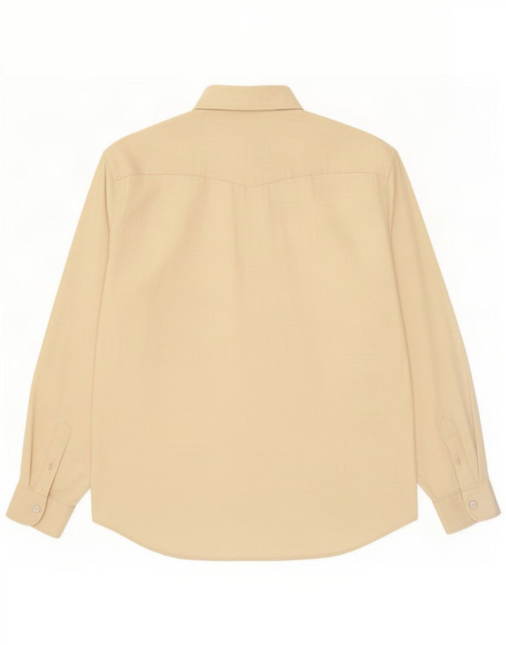 Carrera Camicia da uomo grande in cotone beige