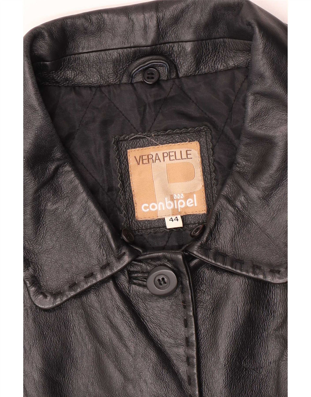 Giacca In Pelle Donna Conbipel IT 44 Media Nera