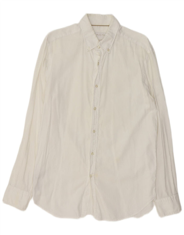 Camicia Uomo Massimo Dutti Large Cotone Bianco