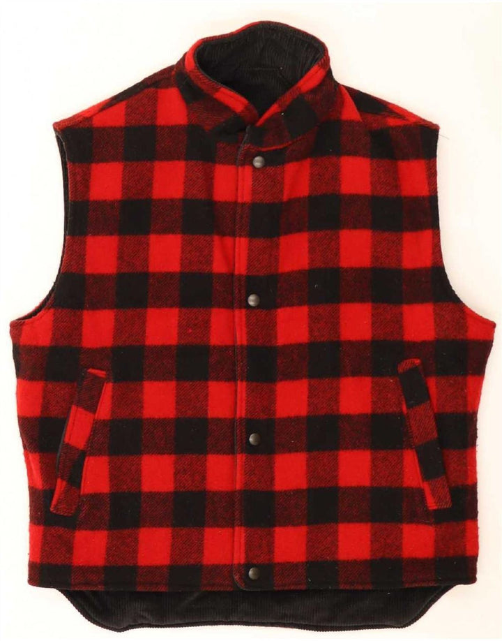 Gilet in velluto a coste reversibile da uomo Woolrich UK 38 lana nera media