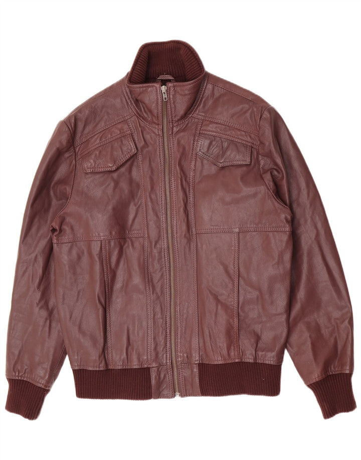 Giacca in pelle da uomo selezionata UK 40 grande in pelle marrone