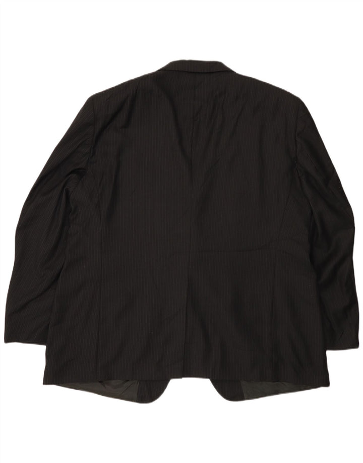 Giacca blazer da uomo a 2 bottoni Dockers IT 50 grande lana gessata nera
