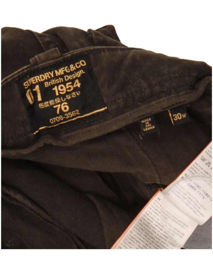 Pantaloncini cargo da uomo Superdry W30 in cotone marrone medio